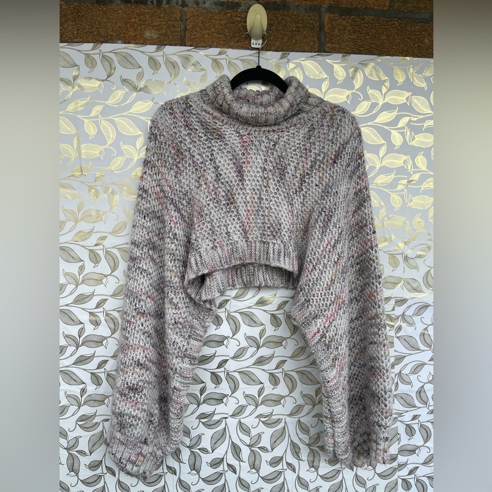 Henrik Vibskov AW21 Cropped Bat Sweater | Designer Scandi Style Chunky Knit  M